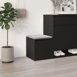 vidaXL Cutie cu sertar, negru, 40, 5x40x40 cm, lemn compozit (808775)