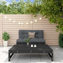 vidaXL Set mobilier de grădină cu perne, 2 piese, negru, lemn masiv (3186106)
