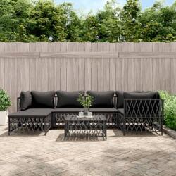 vidaXL Set mobilier de grădină cu perne, 7 piese, antracit, oțel (3186895) - comfy