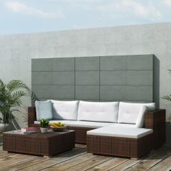 vidaXL Set mobilier de grădină cu perne, 5 piese, maro, poliratan (42739) - comfy
