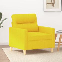vidaXL Fotoliu canapea, galben deschis, 60 cm, țesătură (359224)