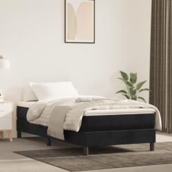 vidaXL Saltea de pat cu arcuri, negru, 120x190x20 cm, textil (4007156)