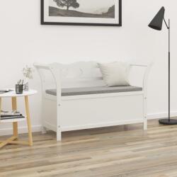 vidaXL Bancă, alb, 107x45x75, 5 cm, lemn masiv de brad (351773) - comfy