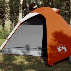 vidaXL Cort camping 2 persoane gri/portocaliu 264x210x125cm tafta 185T (94333) Cort
