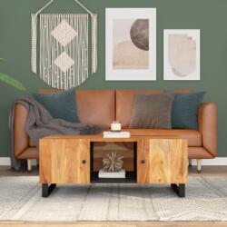 vidaXL Măsuță de cafea, 100x54x40 cm, lemn masiv acacia/lemn prelucrat (351951) - comfy