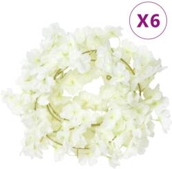vidaXL Ghirlande de flori artificiale, 6 buc. , alb, 180 cm (359058)