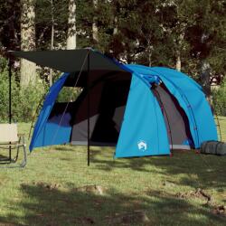 vidaXL Cort de camping 4 persoane albastru, 420x260x153 cm, tafta 185T (94398)
