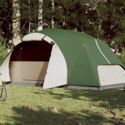 vidaXL Cort de camping 8 persoane verde, 360x430x195 cm, tafta 190T (94421) Cort