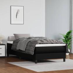 vidaXL Saltea de pat cu arcuri, negru, 120x190x20 cm, piele ecologică (4007148) Saltea
