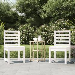 vidaXL Scaune de grădină, 2 buc. , alb, 40, 5x48x91, 5 cm, lemn masiv pin (824026) - comfy