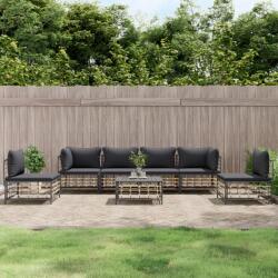 vidaXL Set mobilier de grădină cu perne, 7 piese, antracit, poliratan (3186723) - comfy