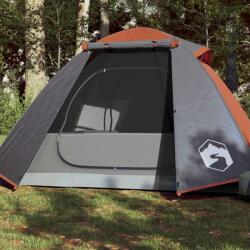 vidaXL Cort camping 2 persoane gri/portocaliu 224x248x118cm tafta 185T (94325)