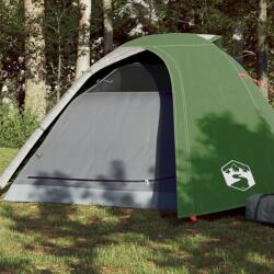vidaXL Cort de camping 4 persoane, verde, 267x272x145 cm, tafta 185T (94335)