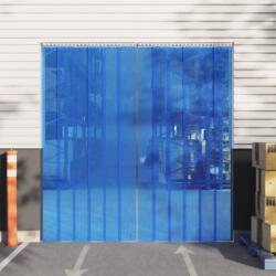 vidaXL Perdea pentru ușă, albastru, 300 mmx2, 6 mm 25 m, PVC (153874) - comfy