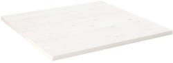 vidaXL Blat de masă, alb, 80x80x2, 5 cm, lemn masiv de pin, pătrat (824391)