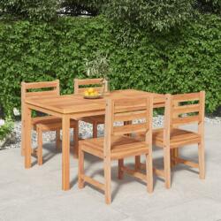 vidaXL Set de sufragerie de grădină, lemn masiv de tec, 5 piese (3157185) - comfy