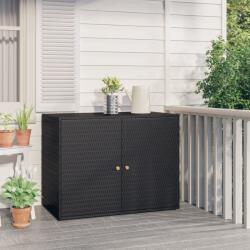vidaXL Dulap depozitare de grădină, negru, 100x55, 5x80 cm, poliratan (319868) - comfy