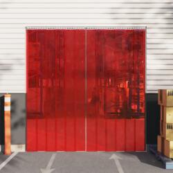 vidaXL Perdea pentru ușă, roșu, 300 mmx2, 6 mm 10 m, PVC (153868)