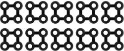 vidaXL Conectori covoraș, 10 buc. , negru, cauciuc (246612)