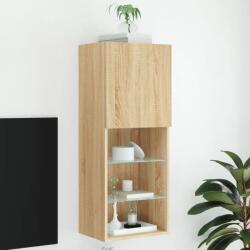 vidaXL Comodă TV cu lumini LED, stejar sonoma, 40, 5x30x102 cm (837059)