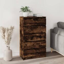 vidaXL Dulap cu sertar, stejar fumuriu, 60x36x103 cm, lemn prelucrat (823021) - comfy