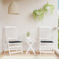 vidaXL Perne scaun grădină 2 buc negru model carouri 40x40x3 cm textil (361014)