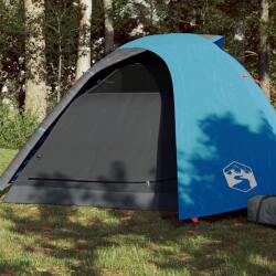 vidaXL Cort de camping 4 persoane albastru, 267x272x145 cm, tafta 185T (94336) Cort