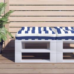 vidaXL Pernă de paleți, dungi albastru/alb, 60x60x12 cm, textil (360462) - comfy