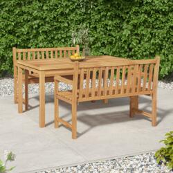 vidaXL Set de masă pentru grădină, lemn masiv de tec, 3 piese (3157153) - comfy