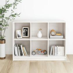 vidaXL Bibliotecă, alb, 104x33x76 cm, lemn masiv de pin (809967) - comfy