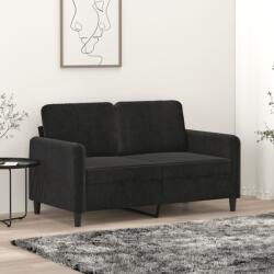 vidaXL Canapea cu 2 locuri, negru, 120 cm, catifea (359437) Canapea