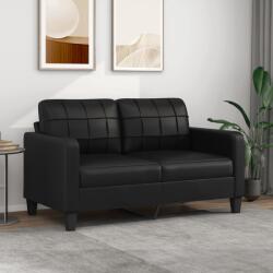 vidaXL Canapea cu 2 locuri, negru, 140 cm, piele ecologică (359117) - comfy