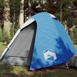 vidaXL Cort de camping 2 persoane albastru, 254x135x112 cm, tafta 185T (94328) Cort