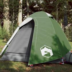vidaXL Cort de camping 2 persoane, verde, 254x135x112 cm, tafta 185T (94327)