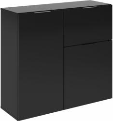 FMD Comodă cu sertar și uși, negru, 89, 1x31, 7x81, 3 cm (447416)