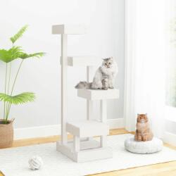 vidaXL Ansamblu de pisici, alb, 45, 5x49x103 cm, lemn masiv de pin (824649) - comfy