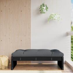 vidaXL Taburet de grădină, 120x80 cm, negru, lemn masiv de pin (825755)