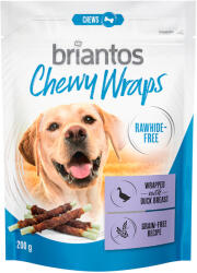 briantos briantos Chewy Wraps fără piele crudă pentru câini - Rață 2 x 200 g