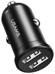 USAMS Incarcator Auto Mini Usams C20 US-CC114 Dual USB 2.4A Black (6958444924731)