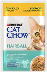 Cat Chow 52x85g Cat Chow Hairball csirke & zöldbab nedves macskatáp