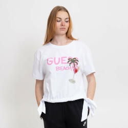Guess ss nodo crop tee xs | Femei | Tricouri | Alb | E4GI03I3Z14-G011