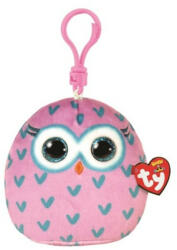 Ty Squishy Beanies plüss figura kulcstartó - Winks, a bagoly (8, 5 cm) (TY_39573)