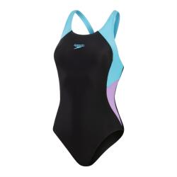 Speedo Colourblock Splice Muscleback Womens - Blck/Prpl/Blue
