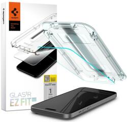 Spigen AGL06907 Apple iPhone 15 Spigen GlastR EZ Fit HD edzett üveg képernyővédő fólia, felhelyezést segítő kerettel, átlátszó (AGL06907)