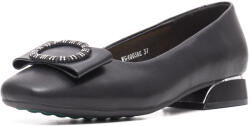 PASS Collection Pantofi cu toc mic, piele naturala, 7OWG40038E 01-N, negru - 37 EU
