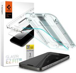 Spigen AGL06898 Apple iPhone 15 Pro Spigen GlastR EZ Fit edzett üveg képernyővédő fólia, felhelyezést segítő kerettel, átlátszó (AGL06898)