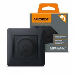 Videx Fali kapcsoló , dimmer , sülyesztett , 230V AC , 200 Watt , fekete , VIDEX , BINERA (5417)