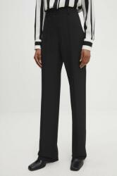 Answear Lab pantaloni femei, culoarea negru, drept, high waist BBYH-SPD022_99X
