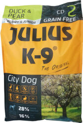 Julius-K9 GF City Dog Puppy & Junior Duck & Pear (Expiră curînd) 340 g