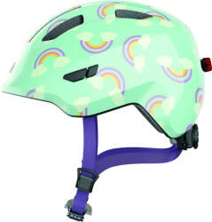 ABUS kerékpáros gyerek sisak Smiley 3.0 LED, In-Mold, blue rainbow, S (45-50 cm) - belobike
